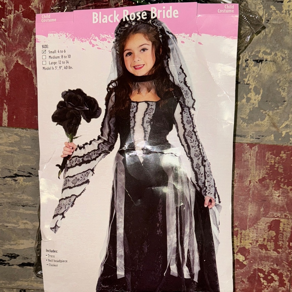 Black Rose Bride Kids Halloween 🎃 Costume